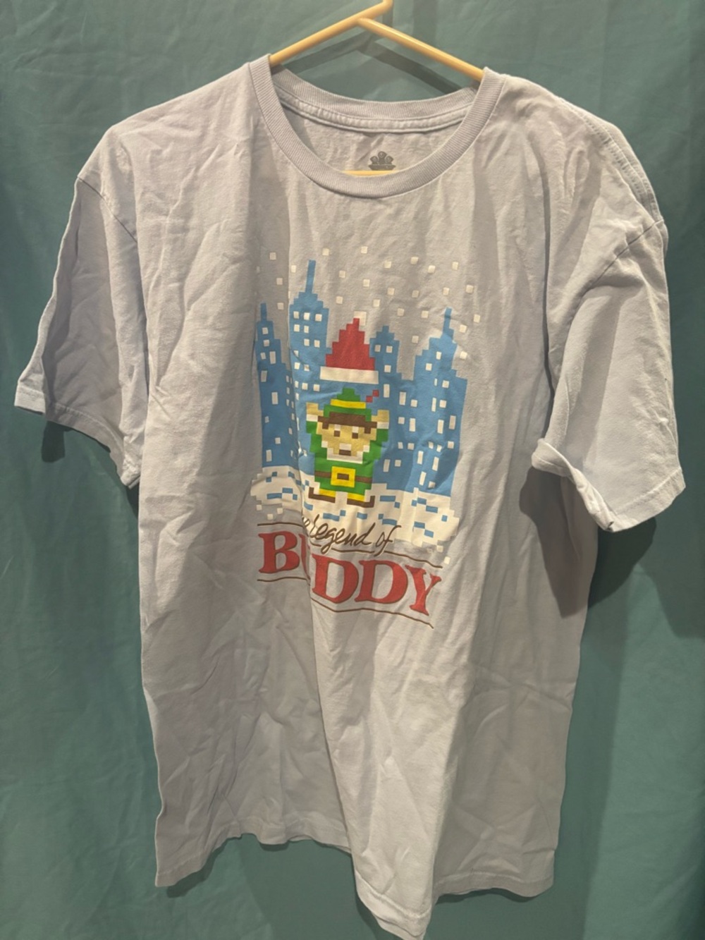 Legend of Buddy Graphic Short Sleeve Tee - Light Gray